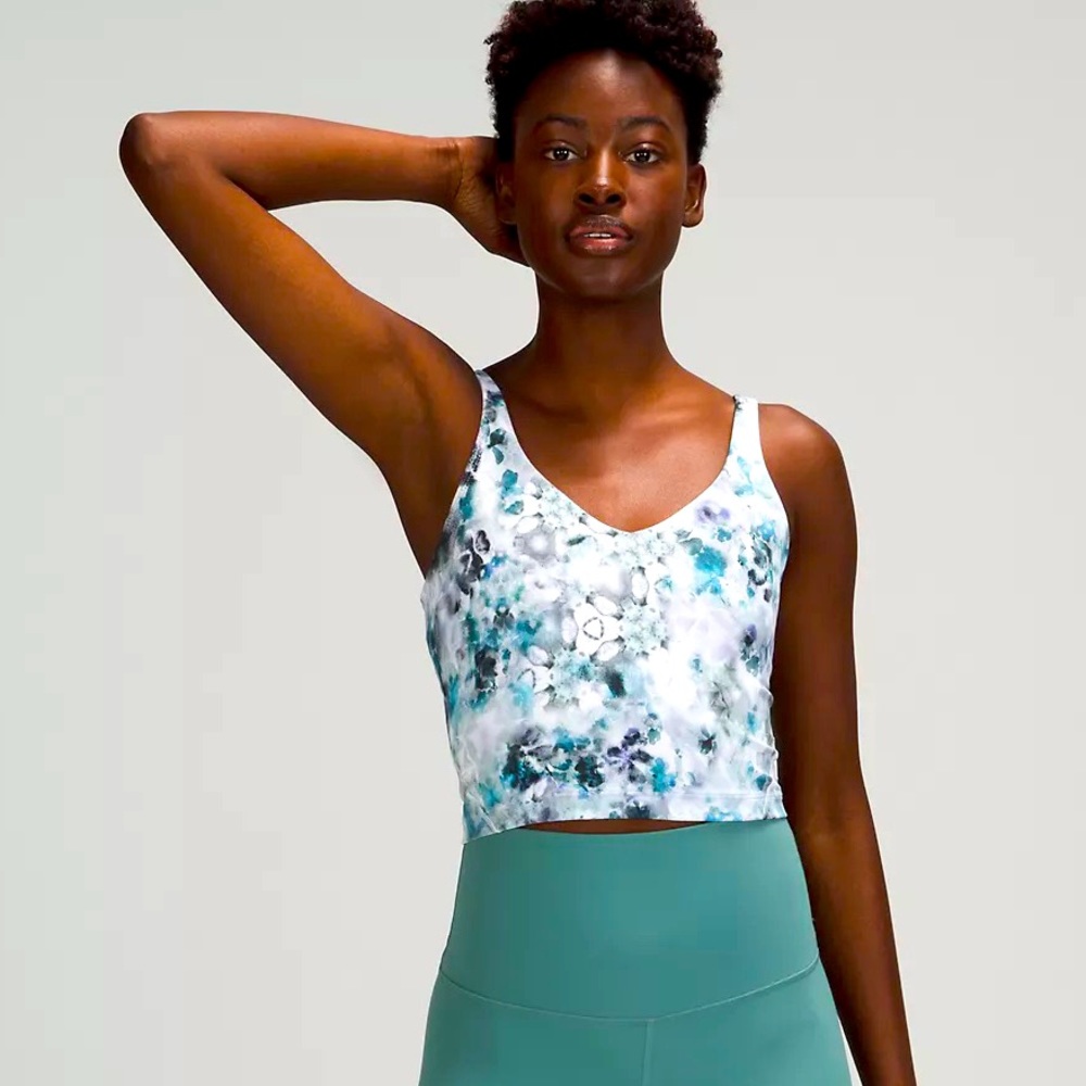Lululemon 4 Align Crop Tank Top Kaeidofloral Multicolor